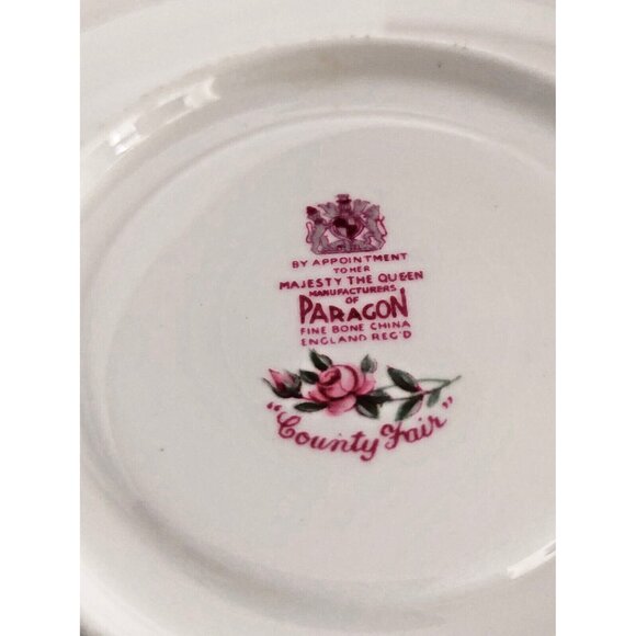 Paragon Bone China Tea Cup & Saucer "County Fair" Pattern 1960 - Picture 7 of 10